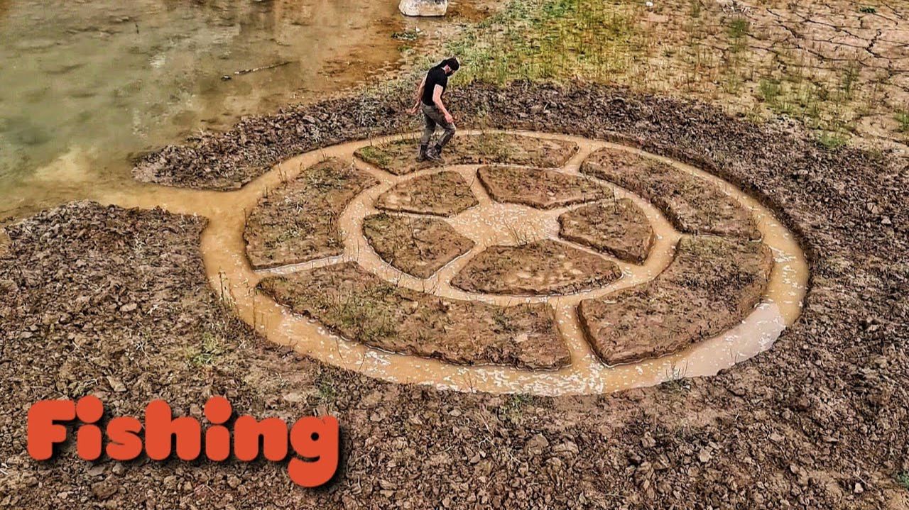 Ловля крупной рыбы с помощью лабиринтной системы / Необычные , системы вылова рыбы ! смотреть онлайн