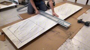 Кухня Лемана про. Выпилы под варочную панель и врезную мойку в HPL столешнице