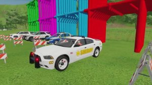 МУЛЬТИКИ ПРО ПОЛИЦЕЙСКИЕ МАШИНКИ. Грузовички перевозят ПОЛИЦЕЙСКИХ с МИГАЛКАМИ и СИРЕНОЙ.