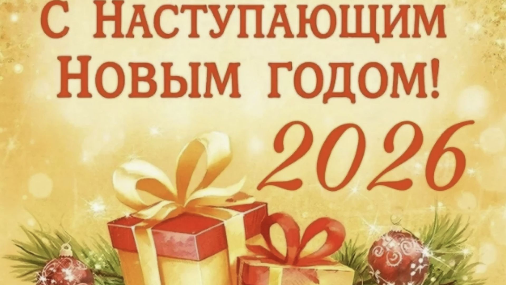 С наступающим Новым Годом! Поздравление, красивая открытка с новым годом смотреть онлайн