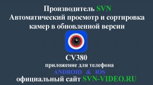 Автоматический просмотр и перетаскивание камер в приложении CV380