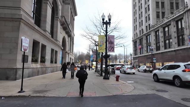 Чикаго накануне Рождества 2025 виртуальная прогулка по городу 🎄✨🏙️ смотреть онлайн