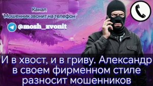 И в хвост, и в гриву. Александр в своем фирменном стиле разносит мошенников