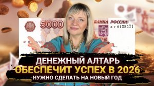 2026: Как избежать безденежья! Создай свой денежный алтарь на Новый год