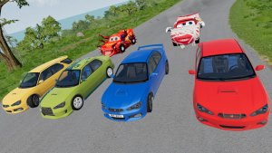 МУЛЬТИКИ ПРО МАШИНКИ МАКВИН: безумный спуск — кувырки и приключения на горной трассе!