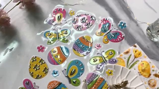 Пасхальные наклейки МОТЫЛЬКИ И КРАШЕНКИ, 21х14 см, 110650820-4