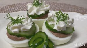 Фаршированные яйца - куриным паштетом!