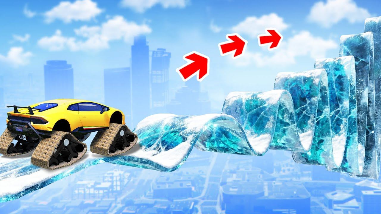 Сможет ли монстр трак проехать по льду в гта 5 ? - эксперимент в gta 5 смотреть онлайн