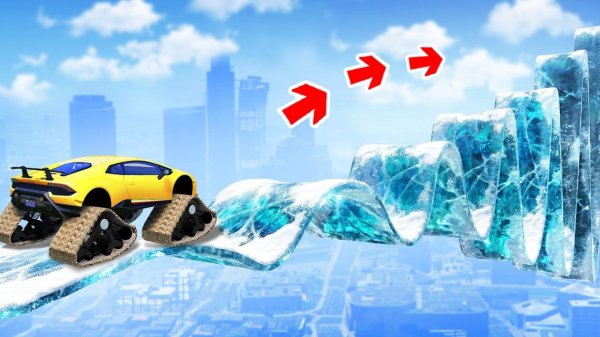 Сможет ли монстр трак проехать по льду в гта 5 ? - эксперимент в gta 5