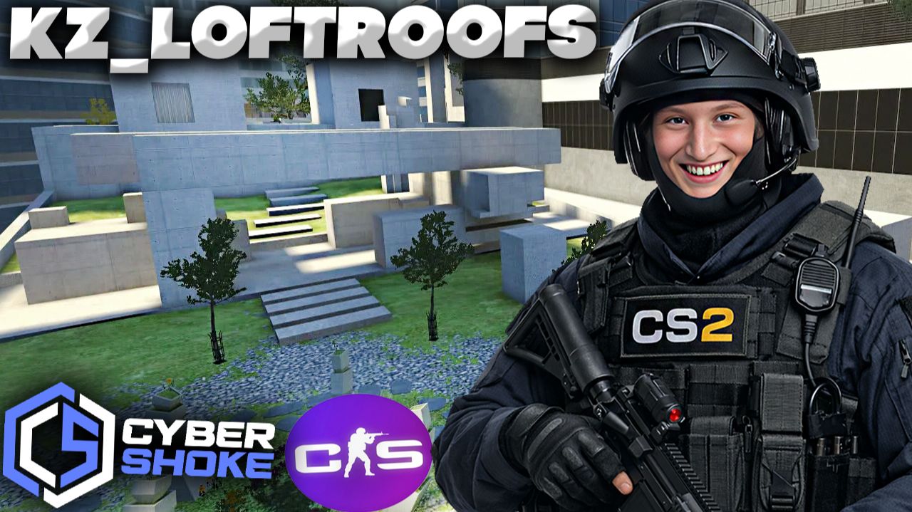 KZ_LOFTROOFS - ПРОХОЖДЕНИЕ КЕЙЗЕТ КАРТЫ В КС 2 НА САЙБЕРШОКЕ!ПРЫГАЕМ И ТРЕНИРУЕМ СТРЕЙФЫ!CYBERSHOKE
