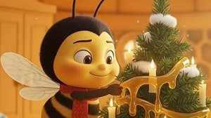 Пчёлка Жужа и ёлка.
