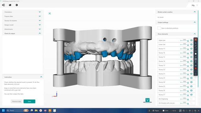 1) Объединяем модель из Shera и ExoCad смотреть онлайн