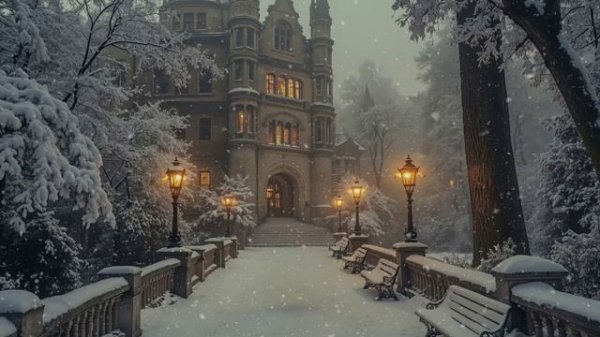 A Cozy Winter Atmosphere From The Window❄Accompanied By Beautiful And Soothing Piano Music