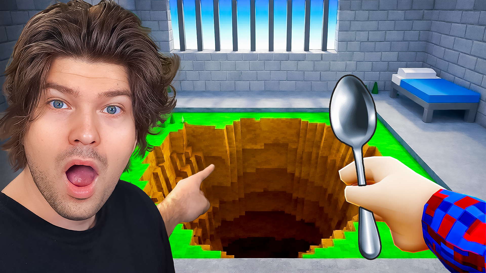 😱СБЕЖАЛ ИЗ ТЮРЬМЫ ИСПОЛЬЗУЯ ЛОЖКУ в Роблокс! смотреть онлайн