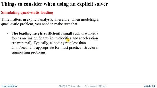 #25 ABAQUS Tutorial Explicit Solver DOs and DONTs смотреть онлайн
