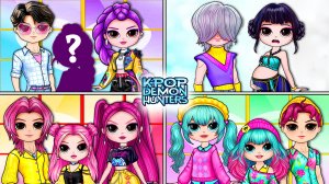 Кейпоп Охотницы на Демонов Руми, Зоуи, Мира стали Мамами - Бумажные Куклы и Сюрпризы