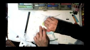 Уроки с художником Надеждой Анфаловой. Открытка с лошадкой к Новому году