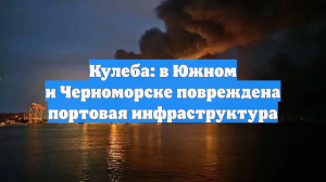 Кулеба: в Южном и Черноморске повреждена портовая инфраструктура