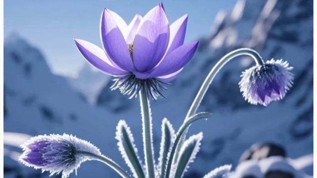 Футаж. Снежный цветы. смотреть онлайн