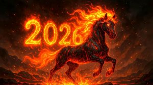 С новым годом! С годом Огненной лошади! Поздравление! 2026