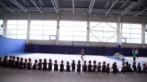 Показательные выступления после сборов по художественной гимнастике булавы София