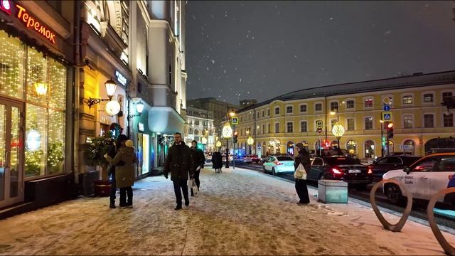 Москва зимой под снегом магия тишины и огней ночного города 🌨️✨ смотреть онлайн