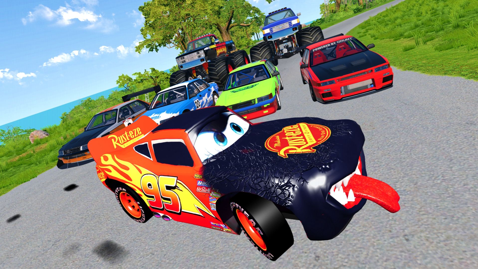 МУЛЬТИКИ ПРО МАШИНКИ: горный спуск — кувырки, смех и невероятные приключения! смотреть онлайн