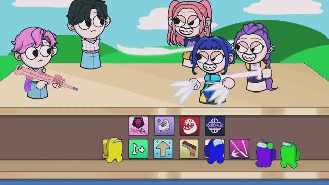 АМОГУС ПРОТИВ ПЕРСОНАЖЕЙ К-ПОП И СПРУНКИ, АНИМАЦИЯ