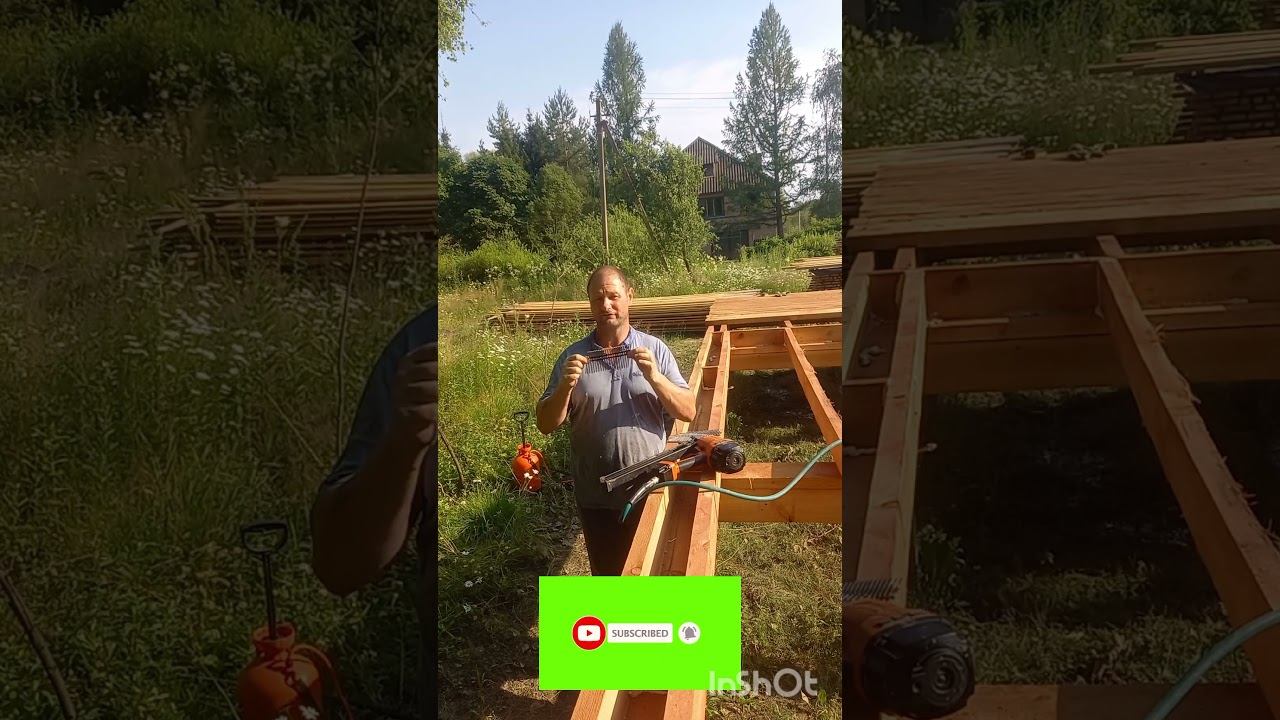 Nail gun guide for framing #diy #russia #framehouse смотреть онлайн