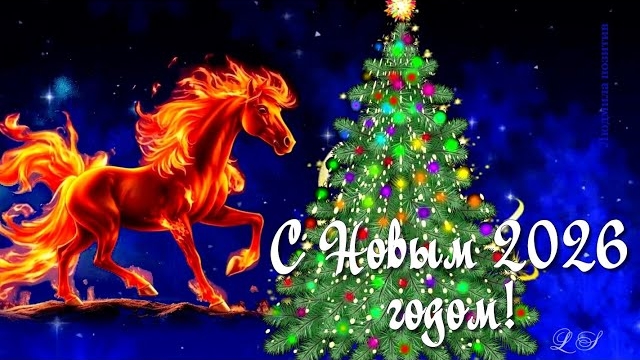 С Новым годом 2026! Красивое новогоднее поздравление. Видео открытка смотреть онлайн