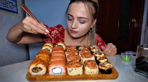 МУКБАНГ| Роллы🍱| Суши🍣| АСМР