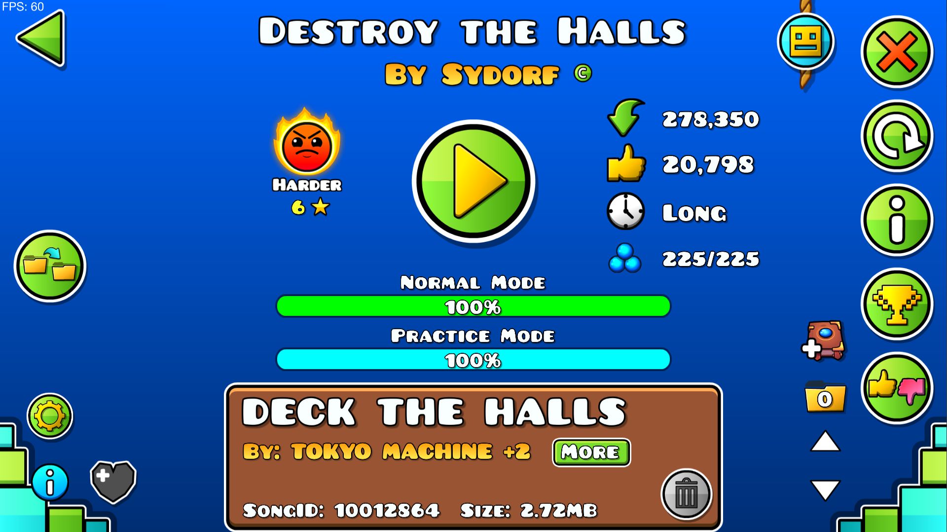 Geometry Dash Destroy The Halls 100%