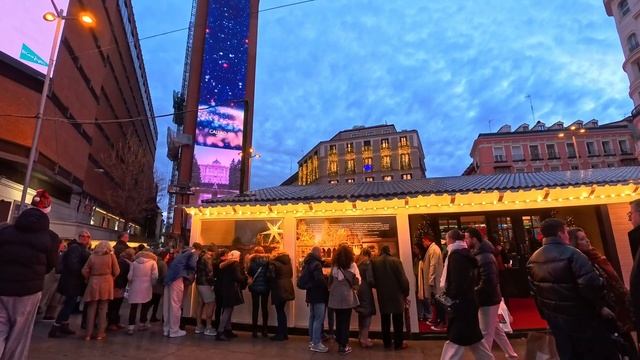 Рождественский Мадрид 2025 реальная прогулка Пуэрта дель Соль Гран Виа 🎄✨ смотреть онлайн