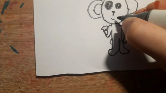 Рисуем ЧЕБУРАШКУ. С НОВЫМ ГОДОМ!! смотреть онлайн