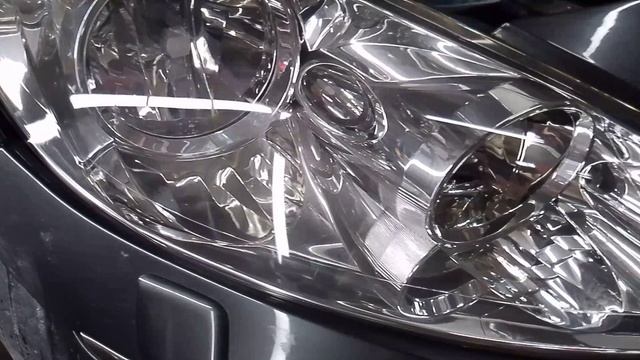 Химическая полировка передней оптики Peugeot 408