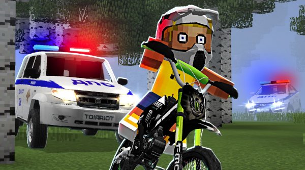 На Питбайках от ПОЛИЦИИ | Выживание в ПГТ #7 - Майнкрафт Фильм