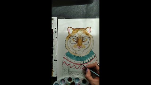 Мастер-класс по рисованию «Рисуем тигрёнка» 6+ смотреть онлайн