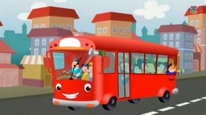 красный автобус колёса автобус песенка