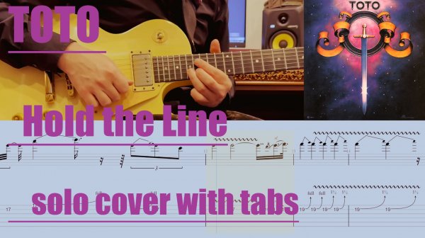 TOTO - Hold The Line (Solo cover with tabs)