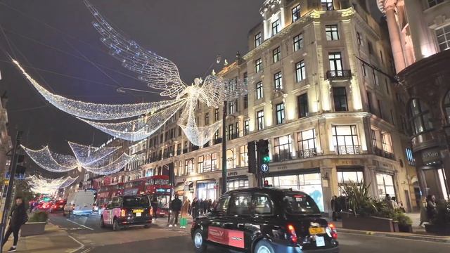 Лондон зимой толпы огней и живая атмосфера праздников 🌃✨ смотреть онлайн