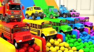 Мультяшки про машинки - Колёса на автобусе - колёса в форме футбольного мяча - мультики для детей