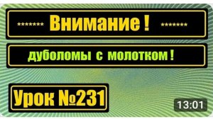 231 Внимание Дуболомы с молотком