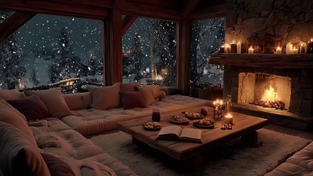 Спокойная Красивая Музыка~Уют И Тепло У Камина~Зимняя Атмосфера смотреть онлайн