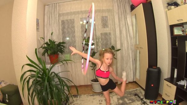 Тренировка по художественной гимнастике от Дарины