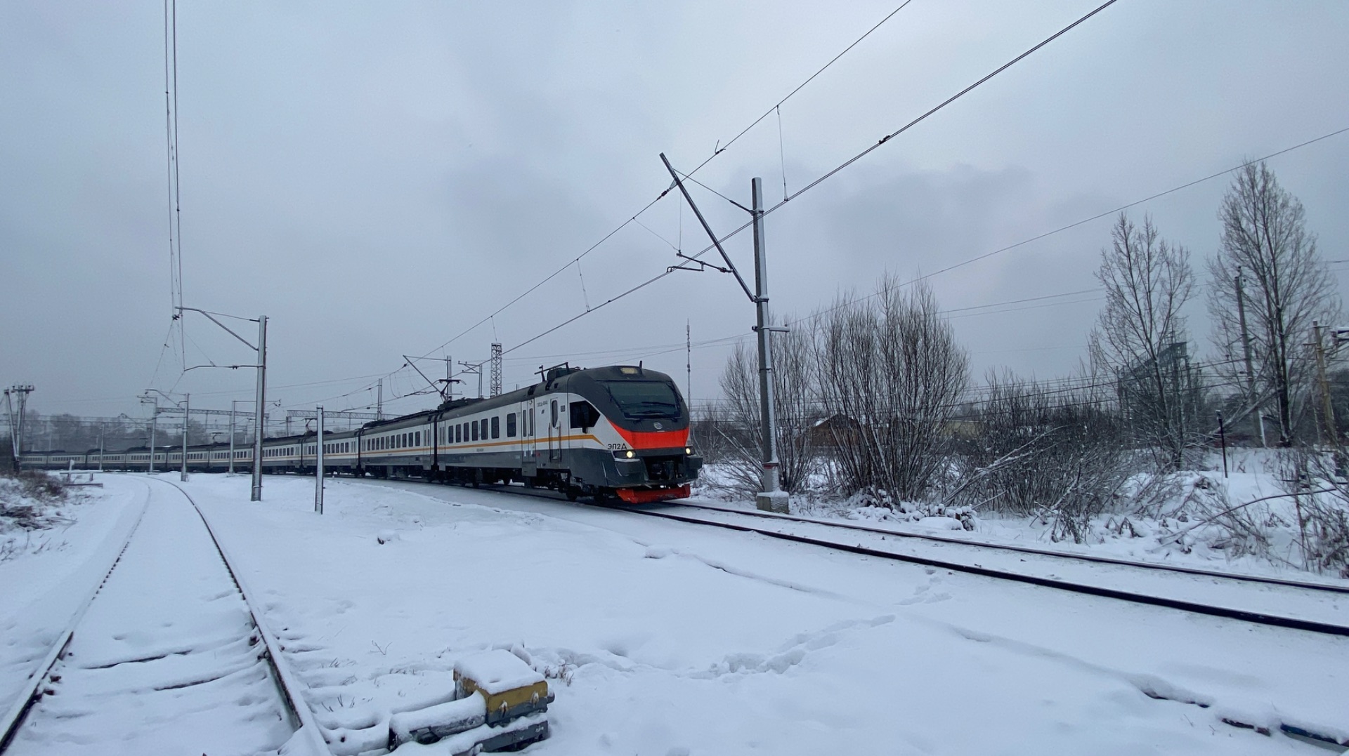 С Наступающим Новым 2026 Годом!!! Электропоезд ЭП2Д-0042 ст.Голицыно до ст.Звенигород. 30.12.2025.