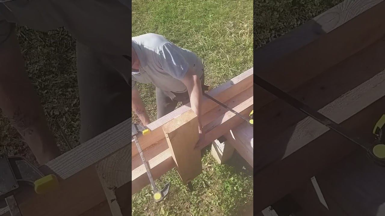 straighten bent timber #diy #framehouse #russia смотреть онлайн