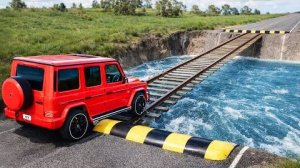 Второе испытание «Автомобили против железнодорожного моста» в BeamNG Drive!