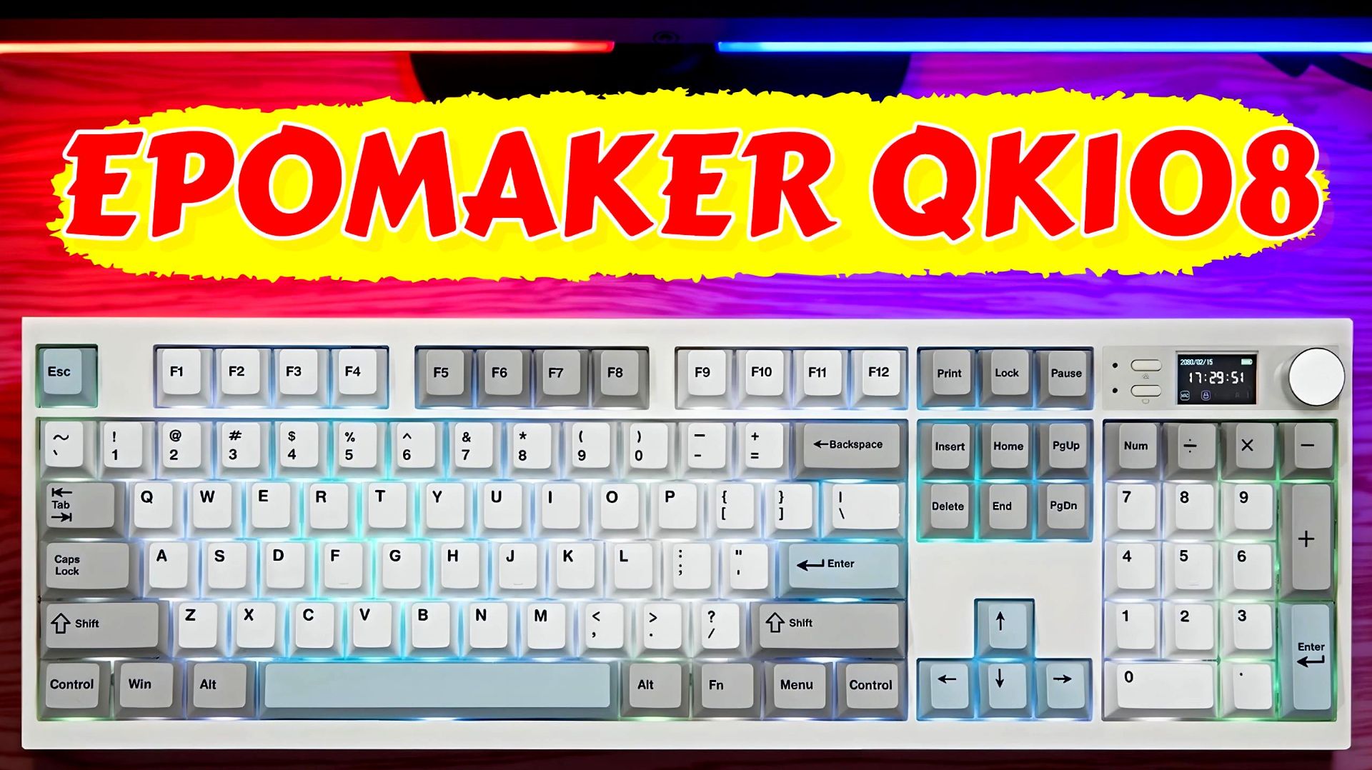 EPOMAKER QK108 полноразмерная клавиатура без компромиссов смотреть онлайн