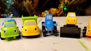 СИНИЙ ТРАКТОР. СВИТБОКС. Грузовик, поливалка, экскаватор, бульдозер. Что нам попалось?