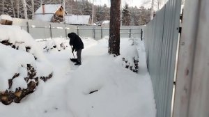 Заснеженная дачка. Встретили Новый год!